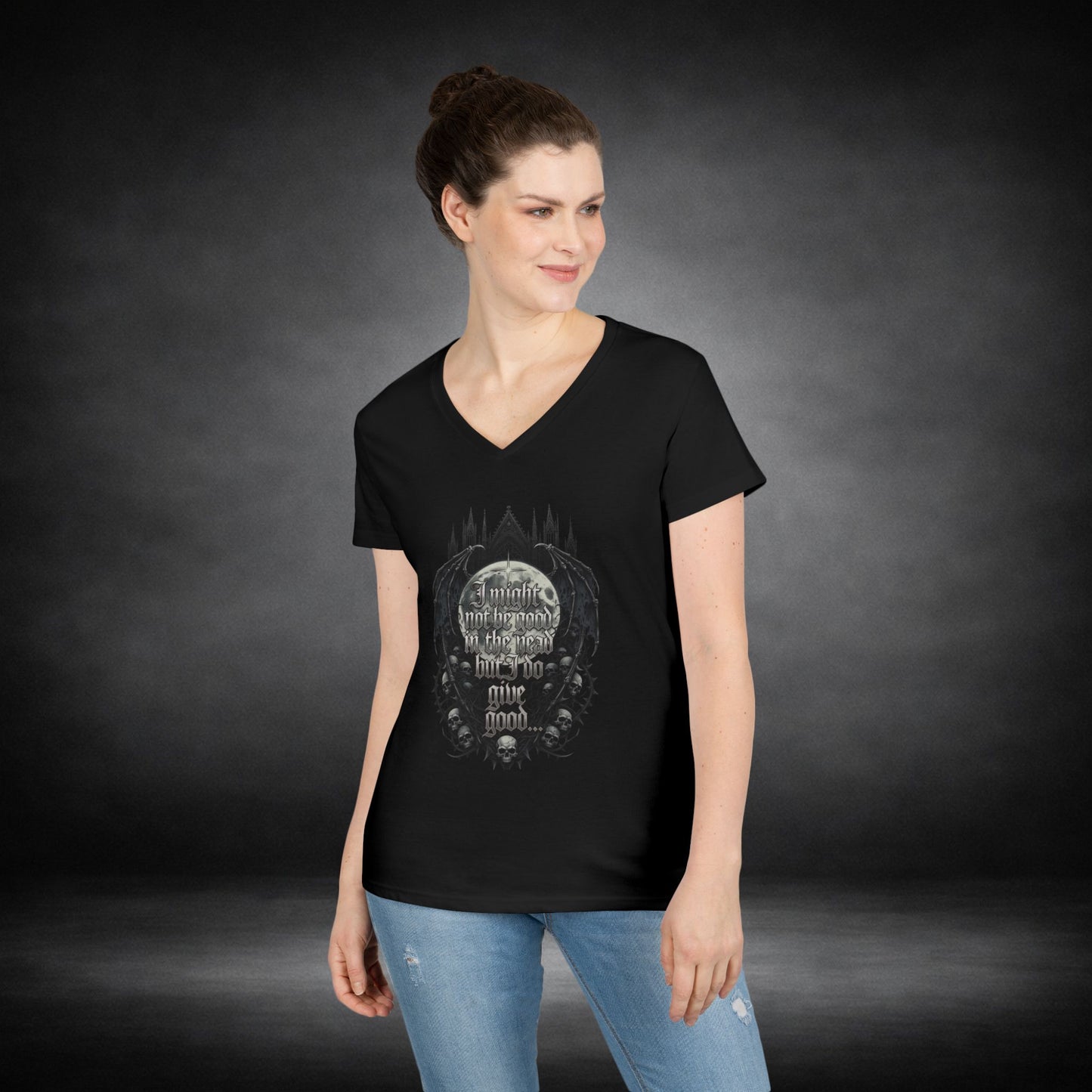 WeeGee GymCo Ladies V-Neck T-Shirt - Good At Somethin'