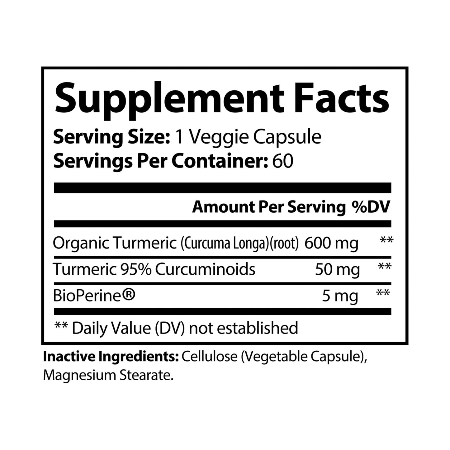 WeeGee GymCo Phantom Flame - Joint & Recovery Supplement, Turmeric with BioPerine (60 Capsules)