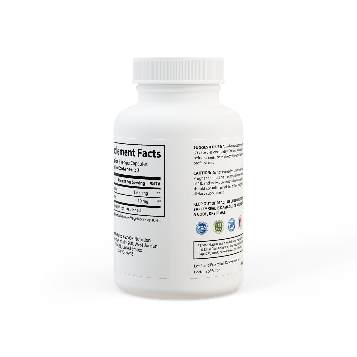 WeeGee GymCo Ghostly Gains - Ashwagandha & Black Pepper (60 capsules)