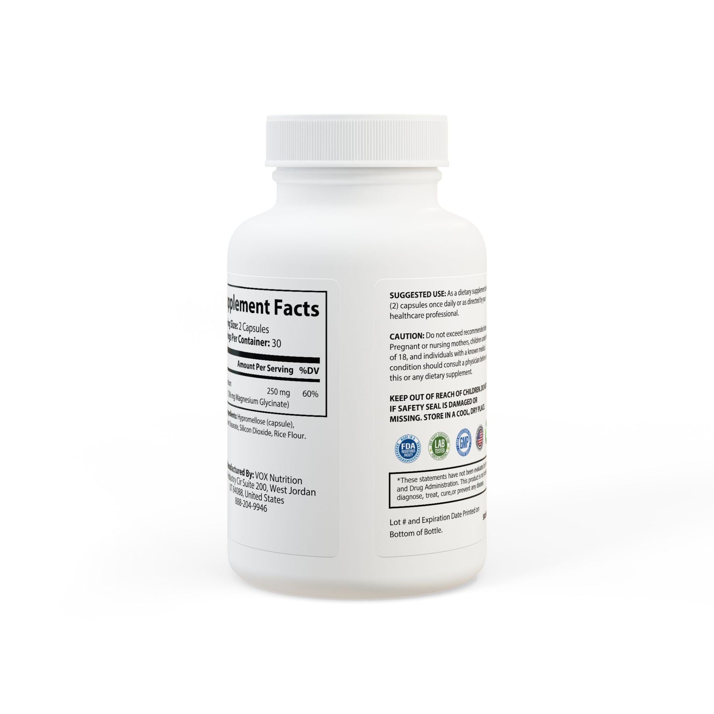 WeeGee GymCo Phantom Calm - Recovery & Sleep Supplement Magnesium Glycinate (60 Capsules)