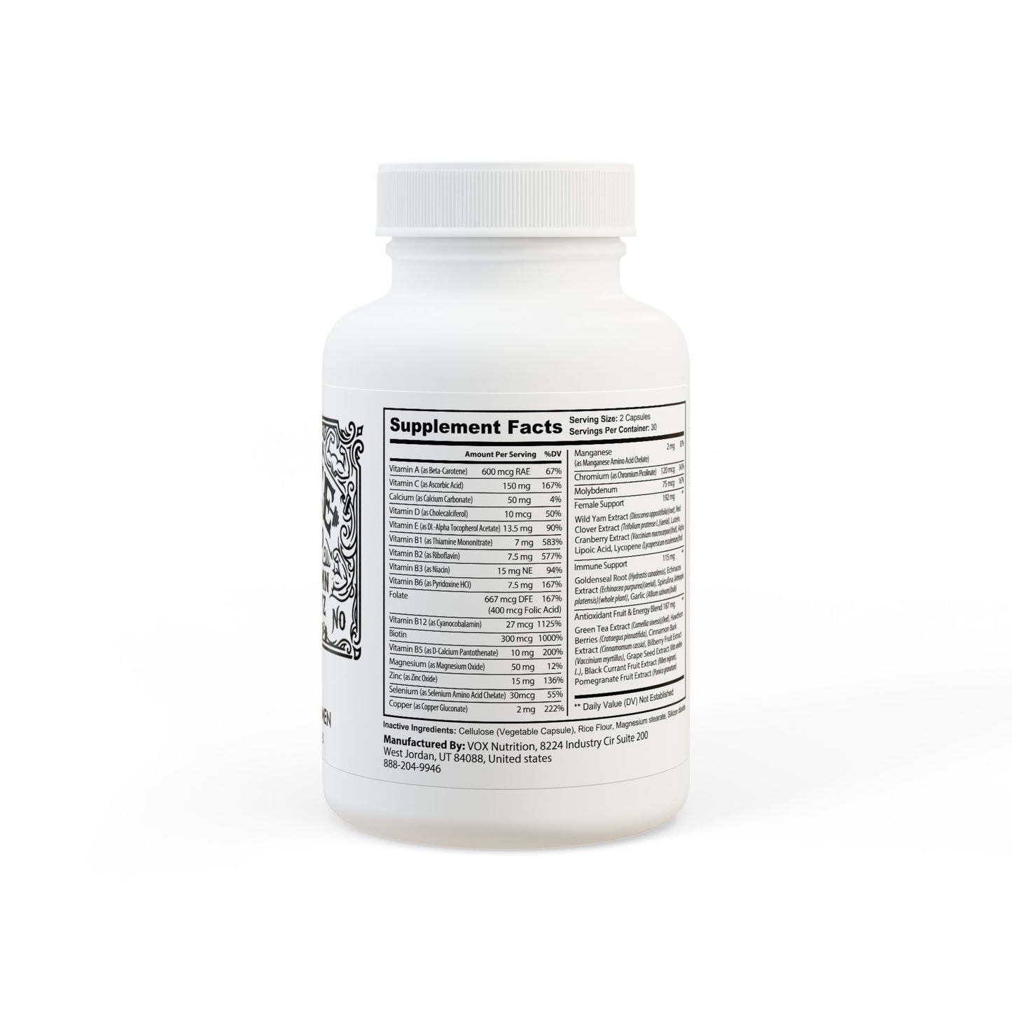 WeeGee GymCo Phantom Vitality - Women's Multivitamin Supplement (60 Capsules)