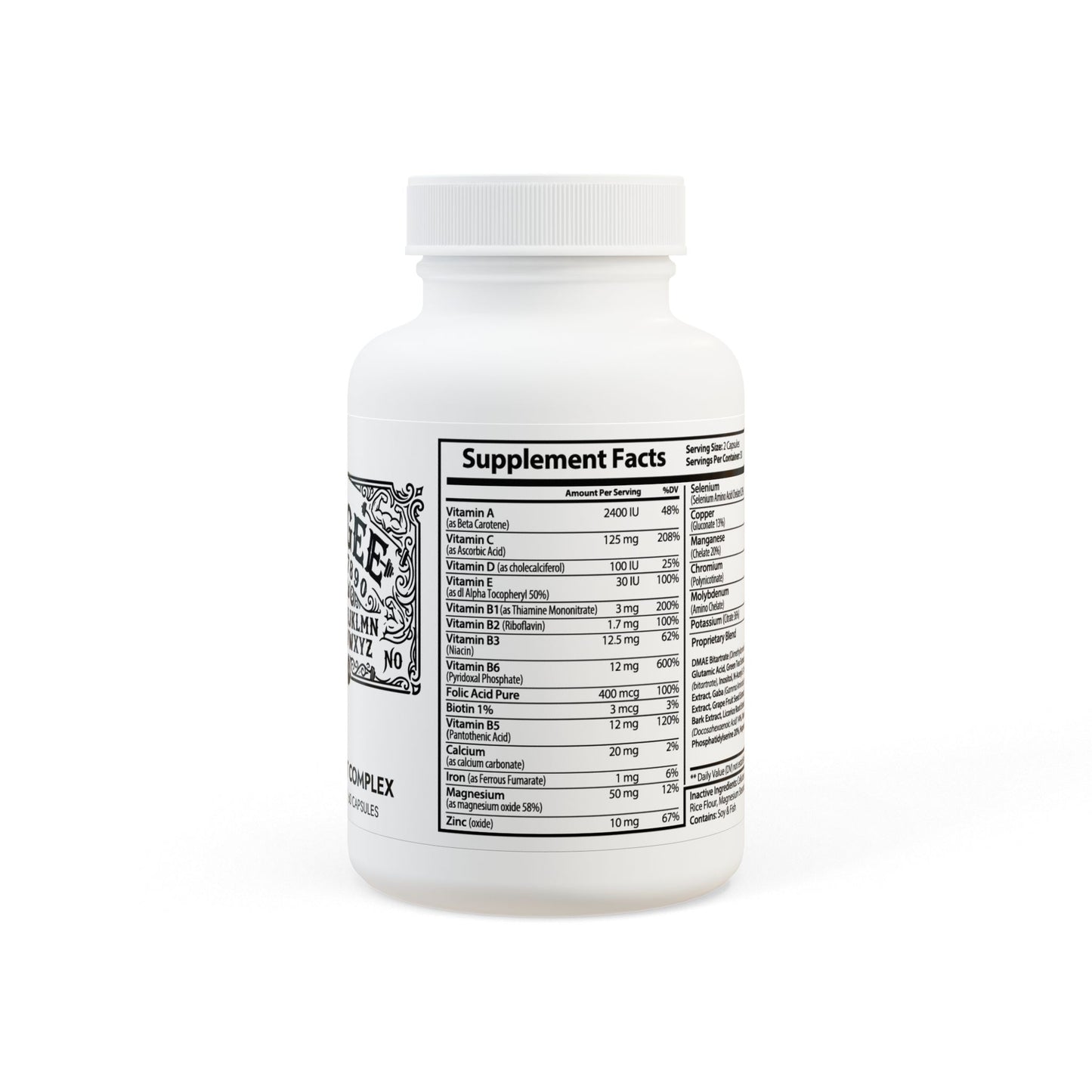 WeeGee GymCo Phantom Focus - Brain Support Complex Supplement (60 Capsules)