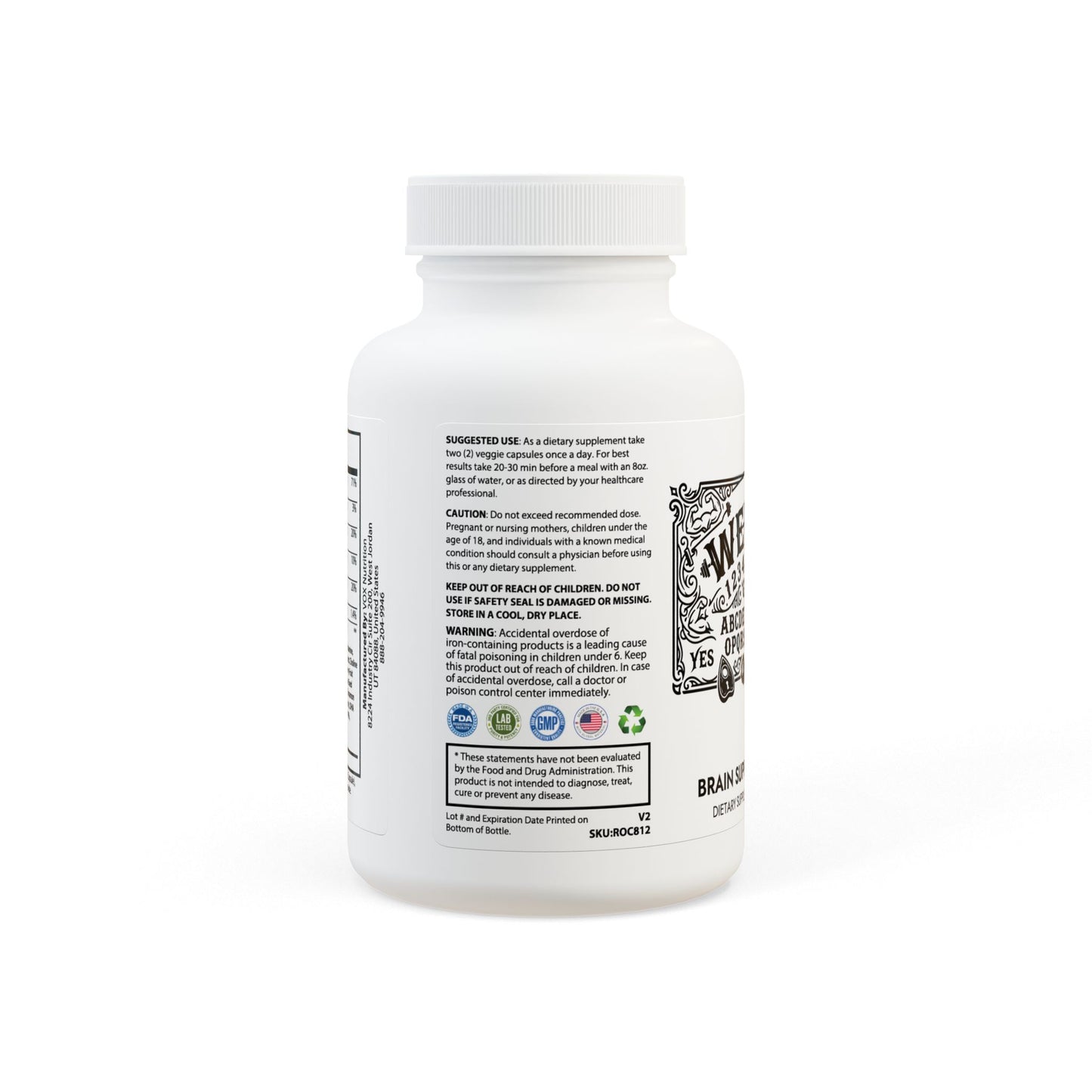 WeeGee GymCo Phantom Focus - Brain Support Complex Supplement (60 Capsules)