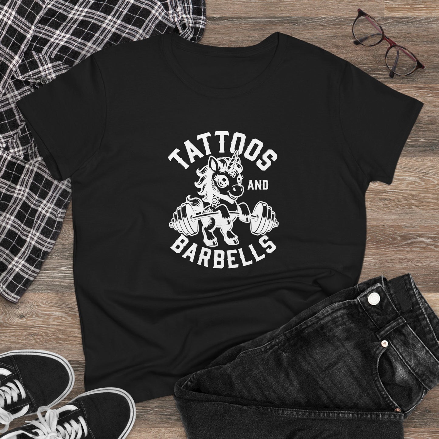 WeeGee GymCo Women's Tee - Tattoos & Barbells