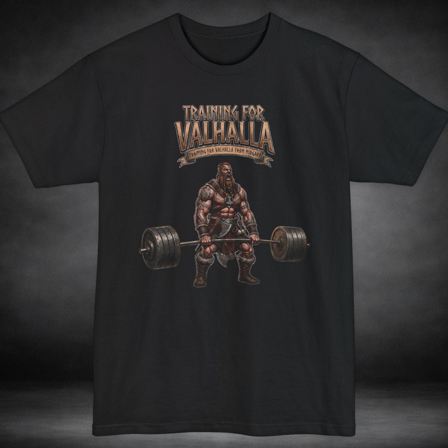 WeeGee GymCo Tall  T-Shirt- Training for Valhalla Viking Warrior