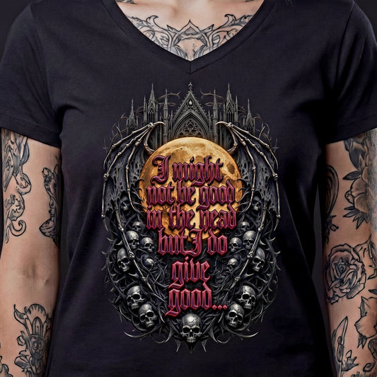 WeeGee GymCo Ladies V-Neck T-Shirt - Good At Somethin'