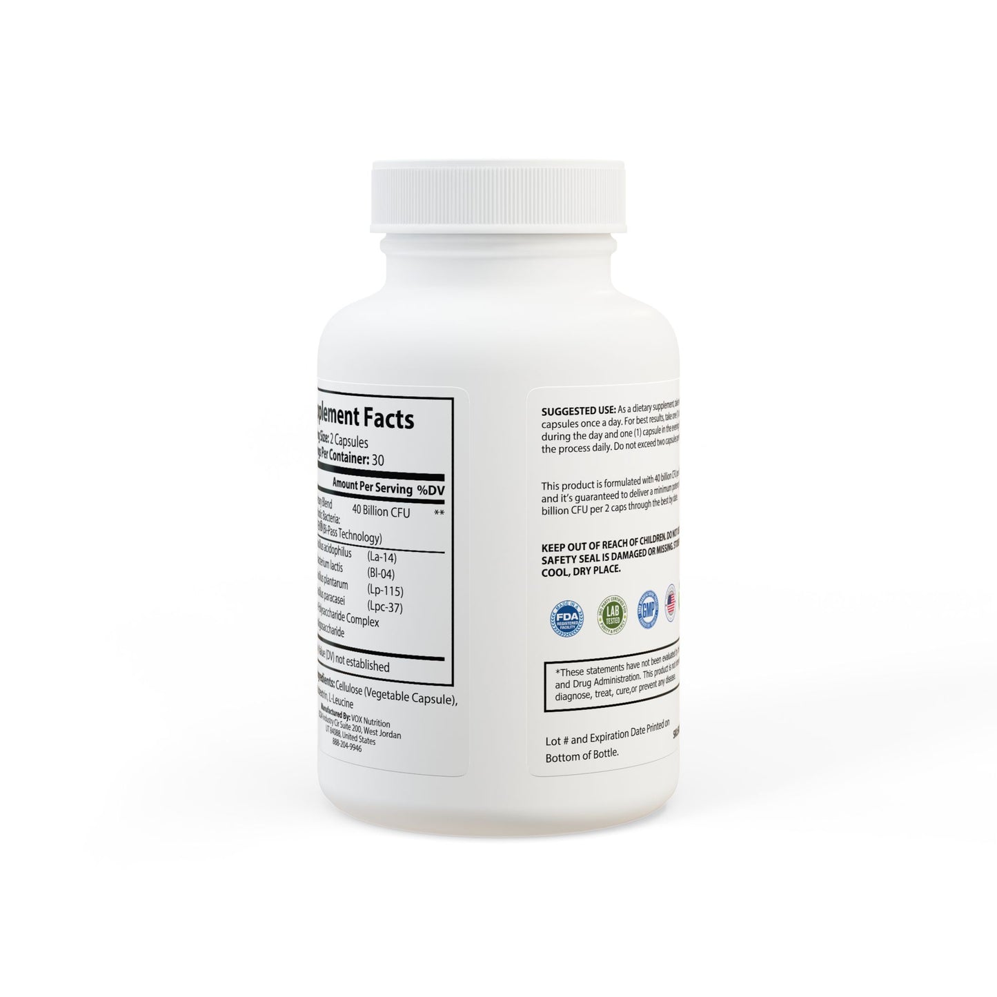 WeeGee GymCo Phantom Shield Gut Health Supplement - Probiotics (60 Capsules) 40 billion CFU
