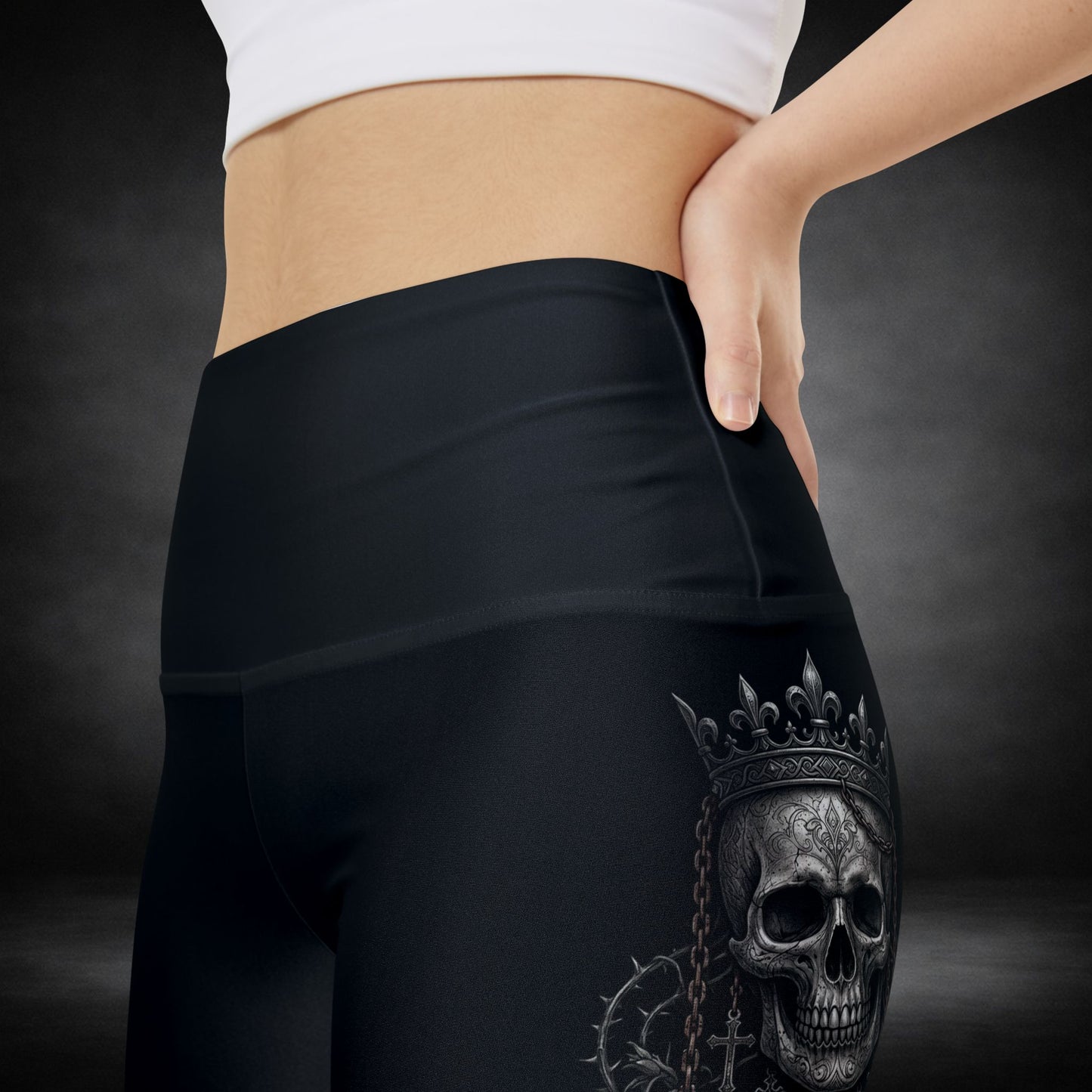 WeeGee GymCo High Waisted Biker Shorts - Skull Queen