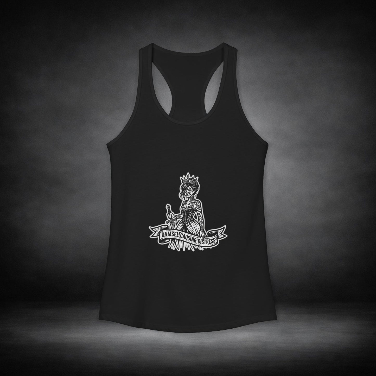 WeeGee GymCo Women's Racerback Tank - Damsel Causing Distress