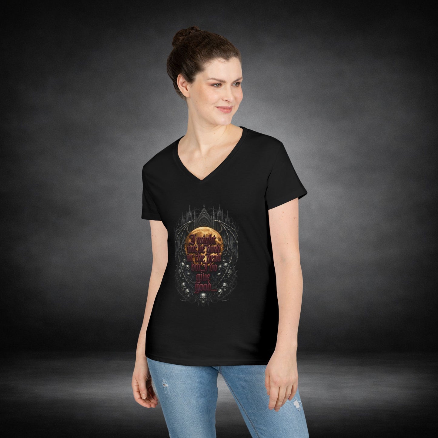 WeeGee GymCo Ladies V-Neck T-Shirt - Good At Somethin'