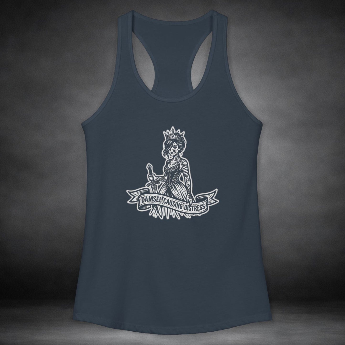 WeeGee GymCo Women's Racerback Tank - Damsel Causing Distress