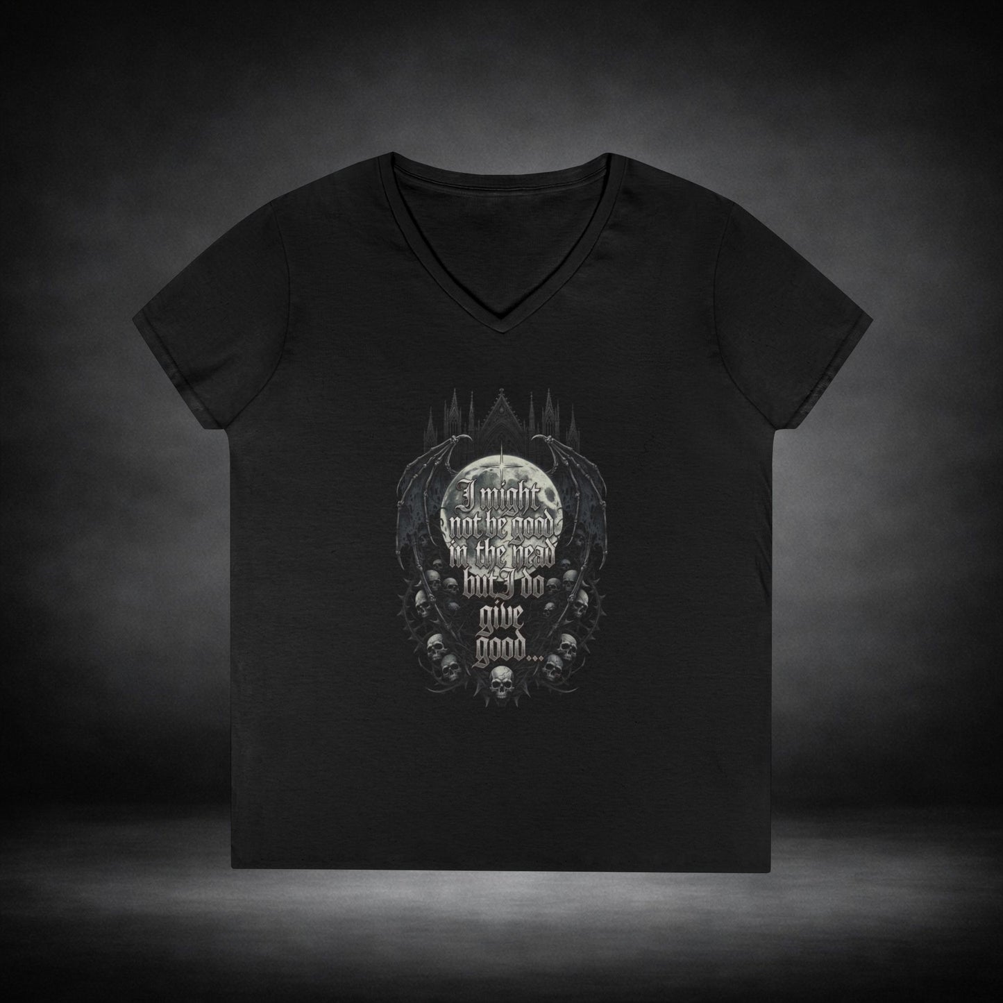 WeeGee GymCo Ladies V-Neck T-Shirt - Good At Somethin'