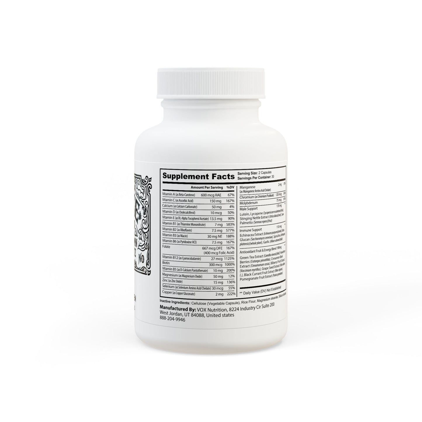 WeeGee GymCo Phantom Health - Men's Multivitamin Supplement (60 Capsules)