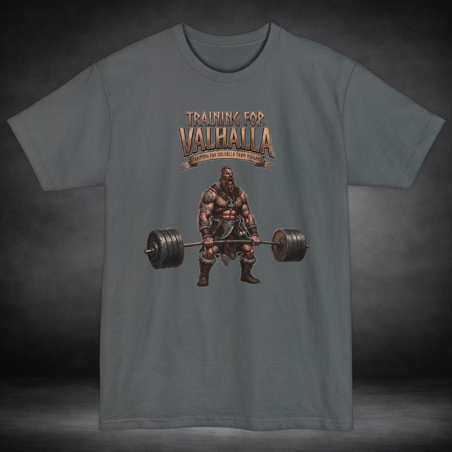 WeeGee GymCo Tall  T-Shirt- Training for Valhalla Viking Warrior